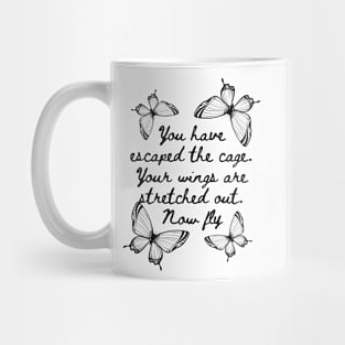 Now fly- Aesthetic Rumi Quote Mug